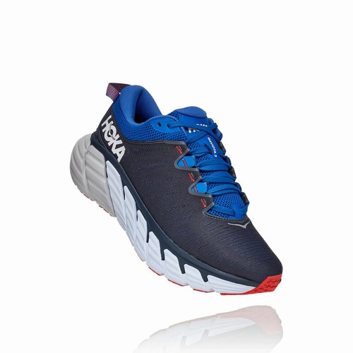 Hoka One One GAVIOTA 3 Road Running Shoes For Men India Navy/Blue IN-3245